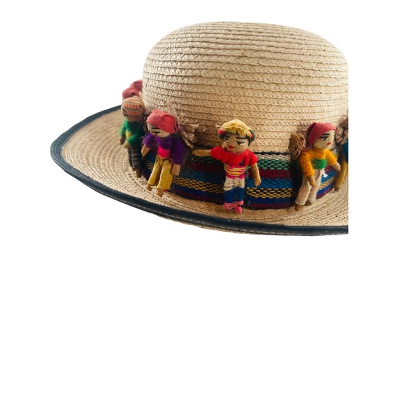 VINTAGE Straw Hat / Guatemalan Doll Hat - Picture 11 of 11